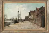 Jan Harm Weijns, Lossen van scheepslading, Olieverf op linnen