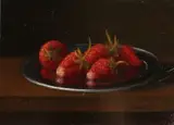 C. Cornelisz, Stilleven met aardbeien op tinnen bord