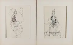 Constance Wibaut, 5x Schetsen, Vijf schetsen met figuren