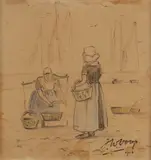Jan Toorop, Vissersvrouwen op de kade