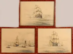 Drie maal M. de Jongere, Schepen voorstelling, Lithografie op papier