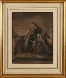 Theodore van Ophuysen, Treurende vrouwen, Gemengde techniek op papier