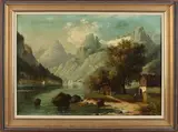 A. Peters, Oostenrijks berglandschap, 1878, Olieverf op linnen
