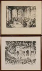 Hans Meid, 2x Etsen, Ets op papier