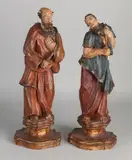 2x Houten beelden, 18e eeuw