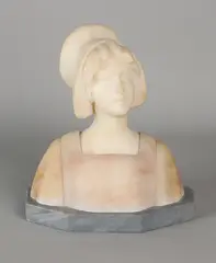 Marmeren buste, J. Aurili, Marmeren dames buste