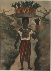 Diego Rivera, Tehuana Vendiendo Pinas, 1935, Gouache op papier