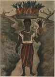 Diego Rivera, Tehuana Vendiendo Pinas, 1935, Gouache op papier