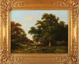 N.H. v.d. Willigen, Landschap bij Epe, Olieverf op linnen