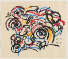 Atelier Theo Wolvecamp, Abstracte compositie, 1992, Pastel op papier