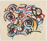 Atelier Theo Wolvecamp, Abstracte compositie, 1992, Pastel op papier