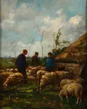 Cornelis Koppenol, Schaapskooi, Olieverf op linnen