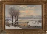 Piet de Regt, Hollands wintergezicht, Olieverf op linnen