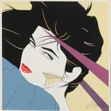 Patrick Nagel, Dame met oorbel, Lithografie op papier