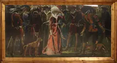 Gerard Westermann, Gekostumeerd feest, Olieverf op paneel