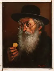 P.H. Topalski, Joodse man, Olieverf op linnen