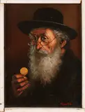P.H. Topalski, Joodse man, Olieverf op linnen
