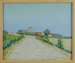 A.J. van Dijk, Gezicht op Veere, 1921, Gouache op papier