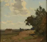 Willem Frederik Noordijk, Landschap met zandpad, Olieverf op paneel