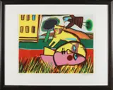 Guillaume Corneille, Figuren compositie met duif, Lithografie op papier