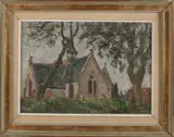 A. van Steenacker, Kerk, Olieverf op linnen