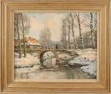 Louis Willem van Soest, Winterlandschap bij Laren, Olieverf op linnen