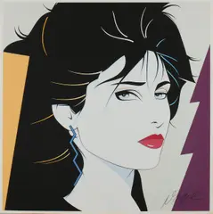 Dame by Patrick Nagel, Lithografie op papier, sold Jan 2020