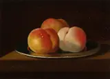C. Cornelisz, Stilleven met perzikken en tin