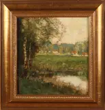 Louis Willem van Soest, Landschap met vennetje, Olieverf op paneel