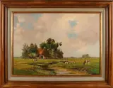 Onduid. gesign., Landschap met boerderij