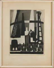 Harry van Kruiningen, Deltawerken, Ets op papier