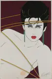 Patrick Nagel, Damesbuste, Lithografie op papier