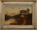 G.F. Theijssen, Riviergezicht, Olieverf op linnen