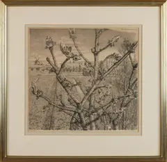 Arend Hendriks, Landschap, Ets op papier