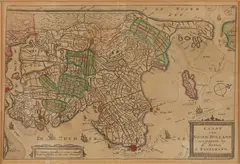 Kaart van Noord-Holland by 17e - 18e Eeuwse gravure, 17e - 18e Eeuwse gravure, sold Jan 2020