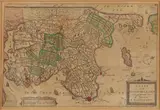 17e - 18e Eeuwse gravure, Kaart van Noord-Holland, 17e - 18e Eeuwse gravure