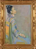 Monogram A.K. van C., Indonesische dame, Olieverf op paneel