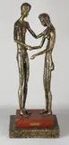 Groot bronzen sculptuur, Naakte vrouw en man