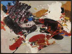 Henk Schuring, Abstracte compositie, Olieverf op linnen