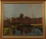 Piet van Wijngaerdt, Plasgezicht, Olieverf op paneel