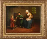 H. Heyligers, Boeren familie in interieur