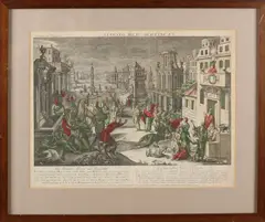 18e Eeuwse gravure, Die neunte Plage der Egypter, 18e Eeuwse gravure