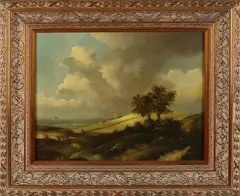 E. Walter, Duingezicht, Olieverf op paneel
