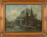 J.J. van der Stap, Hollands havengezicht, Olieverf op paneel
