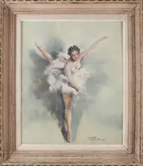 Georges Pierre Guinegault, Ballerina, Olieverf op linnen