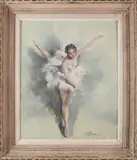 Georges Pierre Guinegault, Ballerina, Olieverf op linnen