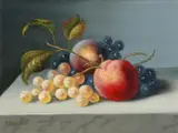 Stilleven met divers fruit by C. Cornelisz, Olieverf op paneel, sold Oct 2019
