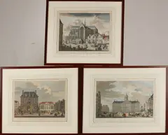 Drie antieke gravures, Divers, Drie antieke gravures