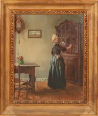 J. Thisova, Fries interieur, 1923, Olieverf op linnen
