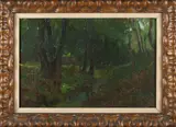 Andries Verleur, Boslandschap, 1911, Olieverf op linnen